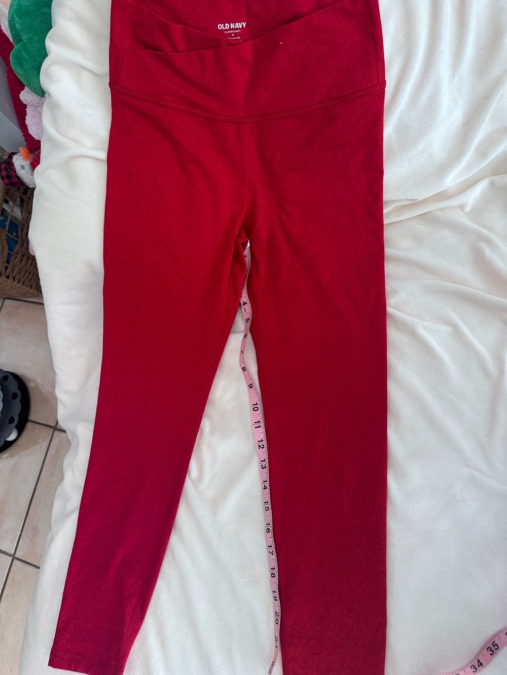 Old Navy Bright Red Girls' Stretch Leggings